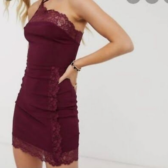 COPY - Free People Premonitions Bodycon Lace Mini Dress Size XS - Picture 2 of 5